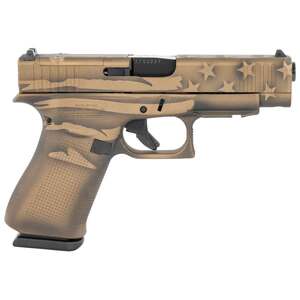 Glock 48 Compact MOS 9mm Luger 4.17in Coyote Battle Worn Flag Cerakote Pistol - 10+1 Rounds