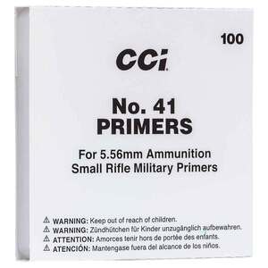 CCI No. 41 Small Military Rifle Primers - 100 Count