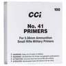 CCI No. 41 Small Military Rifle Primers - 100 Count - Small