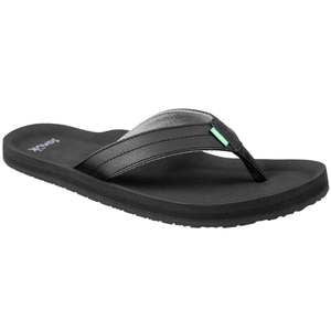 Sanuk Men's Burm Flip Flops - Black - Size 9