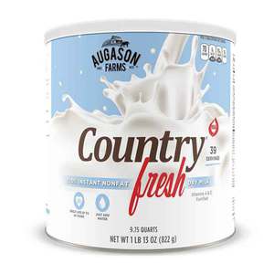 Augason Farms Country Fresh 100&#37; Real Instant Nonfat Dry Milk-  Number 10 Can