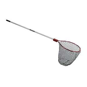 Beckman Fixed Handle/Rubber Landing Net – Red/Silver, 20in W x 25in L