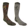 Browning Mens Camo 2 Pack Wool Hunting Socks - Leaf Camo/Green L 9-13