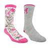 Browning Women's Camo 2 Pack Wool Hunting Socks - Fuchsia/White/Gray one size fits all