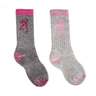 Browning Youth Girls 2 Pack Wool Hunting Socks - Pink/Gray S 6-8