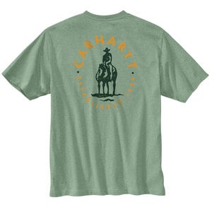 Carhartt Men's Montana Cowboy Graphic Heavyweight Short Sleeve Work Shirt