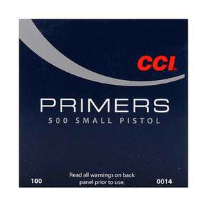 CCI #500 Small Pistol Primers - 100 Count