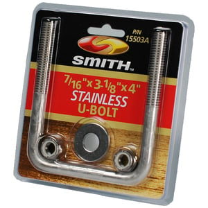 C.E. Smith Stainless Steel U-Bolts - 7/16-14in x 3-1/8in x 4in