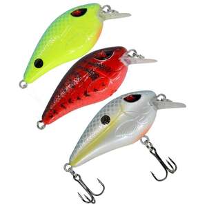 Chubbs Shallow Squarebill Pro Pack Crankbait - Assorted Colors, 5/16oz, 2in, 0-5ft, 3pk