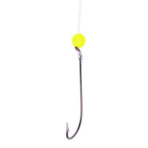 Eagle Claw Flounder Snelled Hook - Yellow Bead, 8