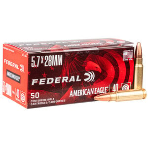 Federal American Eagle 5.7x28mm 40gr FMJ Handgun Ammo - 50 Rounds