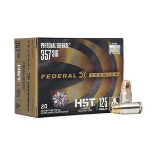 Federal Premium Personal Defense 357 Magnum 154gr HST Jacketed Hollow Point Centerfire Handgun Ammo - 20 Rounds