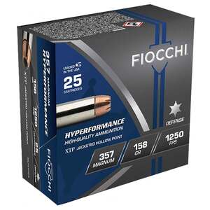 Fiocchi Hyperformance 357 Magnum 158gr XTP HP Handgun Ammo - 25 Rounds