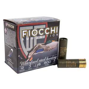 Fiocchi Speed Steel 12 Gauge 3in #3 1-1/8oz Shotshells - 25 Rounds