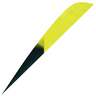 Gateway Feathers Parabolic Kuro Lemon Lime 4in Left Wing Feathers - 50 Pack - Yellow / Black 4in