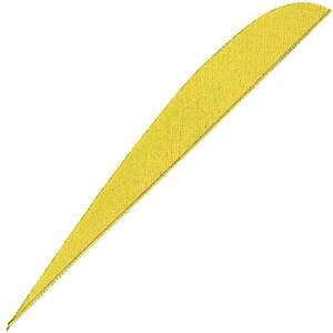 Gateway Feathers Parabolic Neon Yellow 4in Right Wing Feathers - 100 Pack