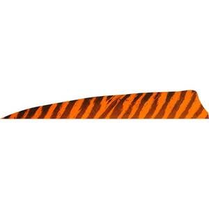 Gateway Feathers Shield Cut 4in Barred Orange Feathers - 50 Pack
