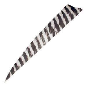 Gateway Feathers Shield Cut 4in Barred White Feathers - 50 Pack