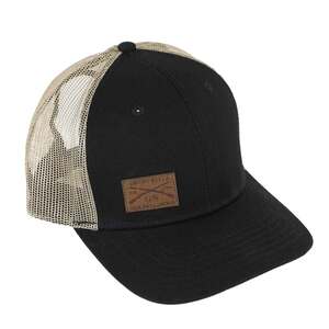 Grunt Style Men's Leather Logo Patch Adjustable Hat - Black - One Size Fits Most