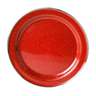 GSI Enamelware Plate Stainless Steel Rim - Red