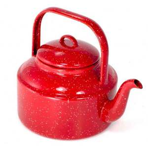 GSI Enamelware Tea Kettle- Red