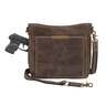 Gun Tote’n Mama Distressed Leather Slim X-Body RFID Concealed Carry Crossbody - Brown - Brown