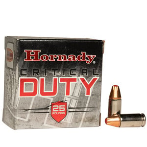 Hornady Critical Duty 9mm Luger +P 124gr FlexLock Handgun Ammo - 25 Rounds
