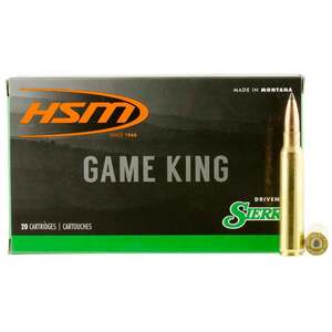 HSM Game King 358 Winchester 225Gr SGSBT Rifle Ammo - 20 Rounds