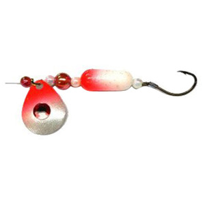 JB Lures Winkum 3-Hook Spin-n-Float Harness - Red-White, Sz 4, Sz 6, Sz 6 Hooks, 42in