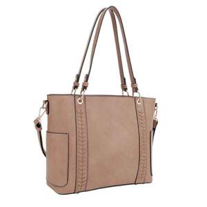 Jessie & James Austin Whipstitching Concealed Carry Lock and Key Tote - Taupe