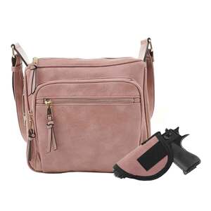 Jessie & James Brooklyn Concealed Carry Lock and Key Crossbody- Mauve