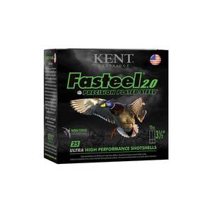 Kent Fasteel 2.0 Precision Plated Steel - 12 Gauge 3-1/2in #2 1-3/8oz Waterfowl Shotshells - 25 Rounds