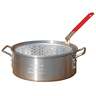 King Kooker 10 Quart Aluminum Fry Pan and Basket - Silver