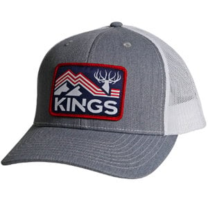 King's Camo Men's Patriot Patch Adjustable Hat - Heather Grey/White - One Size Fits Most
