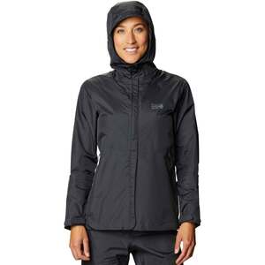 Mountain Hardwear Women's Acadia Waterproof Packable Rain Jacket - Dark Storm - XL