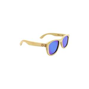 Optic Nerve Hedge Polarized Sunglasses - Light Bamboo/Brown Lens, Blue Mirror