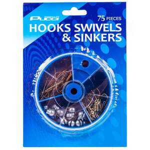 P-Line Hook Swivel Sinker Dial Box Assortment