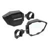 Pro Armor 1.75in Clamp Side View Mirrors - Black - Black