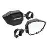 Pro Armor 2in Clamp Side View Mirrors - Black - Black