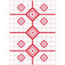 Pro-Shot 23in x 35in 200 Yard Rifle Sight In Target - 5 Pack - Red/White 23in x 35in