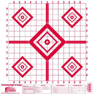 Pro-Shot Products 16in x 16in Red Diamond Precision Sight In Shooting Target