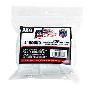Pro Shot Products .270-.38 Cal. 2in Round Patches - 250 Count