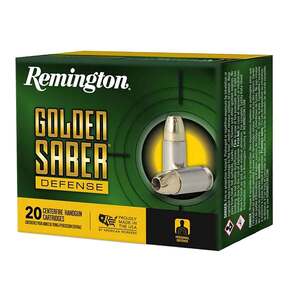 Remington Golden Saber Defense 45 Auto (ACP) 230gr BJHP Handgun Ammo - 20 Rounds