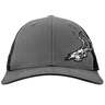 Rustic Ridge Unisex Buck Skull Mesh Adjustable Hat - Charcoal/Black - One Size Fits Most - Charcoal/Black