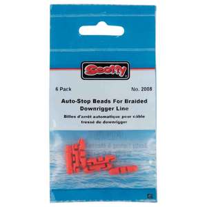 Scotty No. 2008 Auto-stop Beads For Braided Line-Red