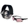 Smith & Wesson M&P Delta Force Electronic Earmuffs And Harrier Shooting Glasses Eye & Ear Combo - Silver