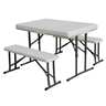 Stansport Heavy Duty Picnic Table and Bench Set - White