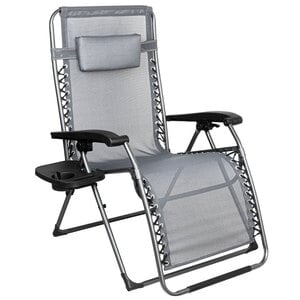 Sportsman's Warehouse Mesh XL Zero Gravity Lounger with Side Table - 250lbs Weight Capacity