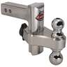 Trimax 6 inch Aluminum Adjustable Drop Hitch with Locking Ball Mount - Silver