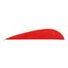 Trueflight Parabolic 3in Red Feathers - 100 Pack - Red 3in